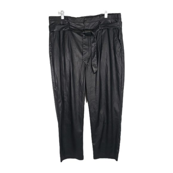 Sofia Jeans Faux Leather Hogh Rise  Jogger pants Size 20 - Picture 1 of 6